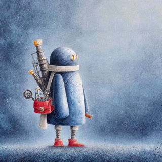 Winterletter style, Midjourney V7: concept art character design of retropunk steam knight