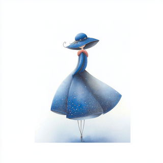 Winterletter style, Midjourney V7: haute-couture fashion outfit