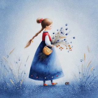 Winterletter style, Midjourney V7: traditional folk art