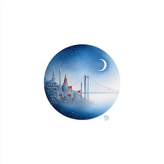 Winterletter style, Midjourney V7: bold minimalist logo design for Istanbul city municipal services