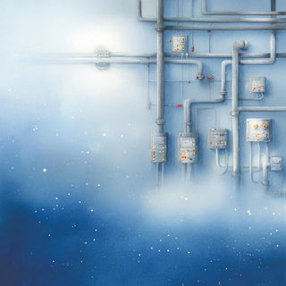 Winterletter style, Midjourney V7: technical infrastructure blueprint schematics