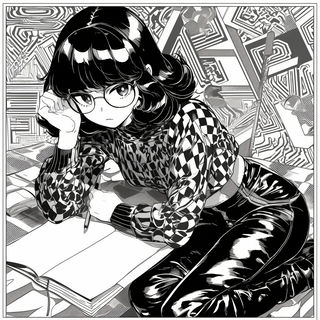 Aeroaquatic Deco style, Midjourney V7: black-and-white manga comic strip