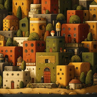 Ochre Rainhold style, Midjourney V7: abstract 3D render