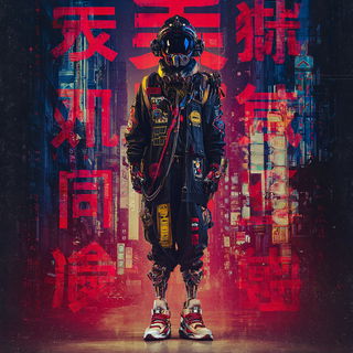 Screenprint Monsoon Shrine style, Midjourney V7: concept art character design of retropunk steam knight