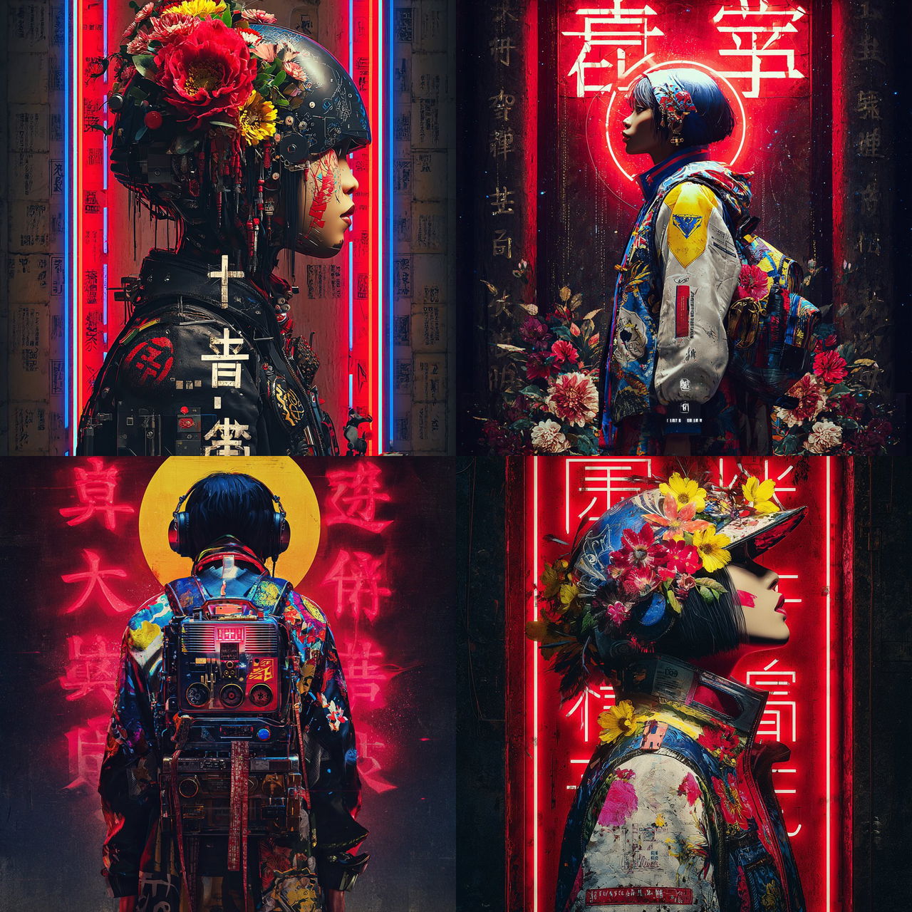 Screenprint Monsoon Shrine style, Midjourney V7, render 1 of 4
