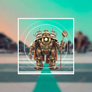 Mirrorloop Kinetics style, Midjourney V7: concept art character design of retropunk steam knight