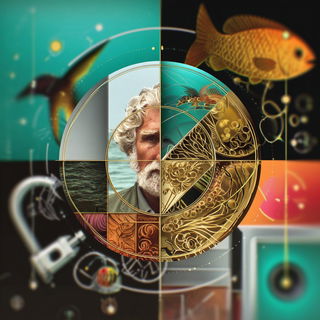 Mirrorloop Kinetics style, Midjourney V7: editorial illustration for popular scientific magazine cover