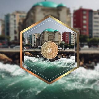 Mirrorloop Kinetics style, Midjourney V7: bold minimalist logo design for Istanbul city municipal services
