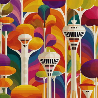 Arcflora style, Midjourney V7: megacity with futuristic bioarchitecture