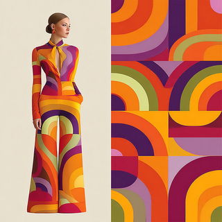 Arcflora style, Midjourney V7: haute-couture fashion outfit