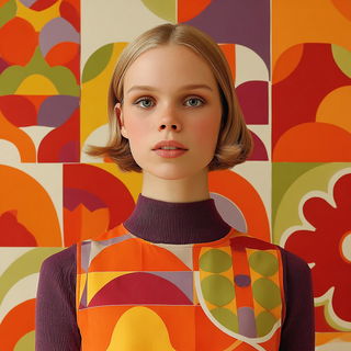 Arcflora style, Midjourney V7: photographic portrait of female protagonist