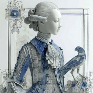 Paleolithoptera style, Midjourney V7: classical 18th-century oil painting