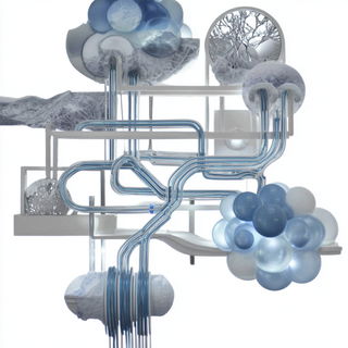 Paleolithoptera style, Midjourney V7: technical infrastructure blueprint schematics