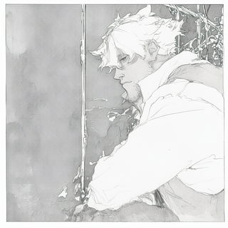 Galegilt style, Midjourney V7: black-and-white manga comic strip