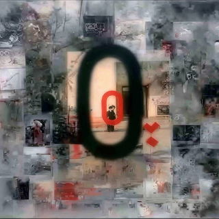 Blur Cantilever style, Midjourney V7: typographic composition with large letters