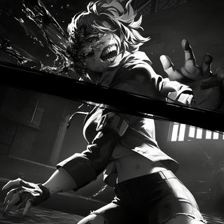 Vantacurrent style, Midjourney V7: black-and-white manga comic strip