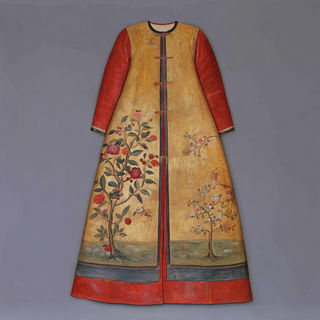 Manuscript Faunery style, Midjourney V7: haute-couture fashion outfit