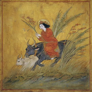 Manuscript Faunery style, Midjourney V7: traditional folk art