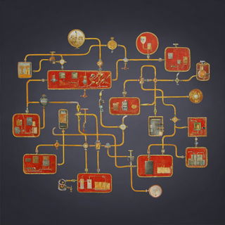 Manuscript Faunery style, Midjourney V7: technical infrastructure blueprint schematics