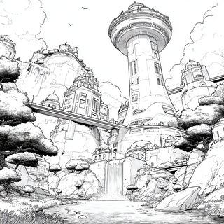 Clockwork Mycelium style, Midjourney V7: megacity with futuristic bioarchitecture