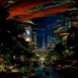Velvetclast style, Midjourney V7: megacity with futuristic bioarchitecture