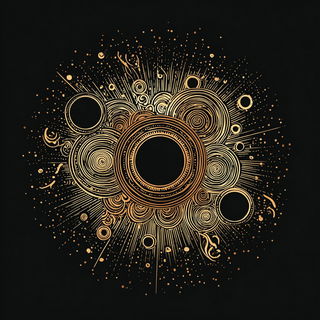 Spiralblack style, Midjourney V7: abstract 3D render