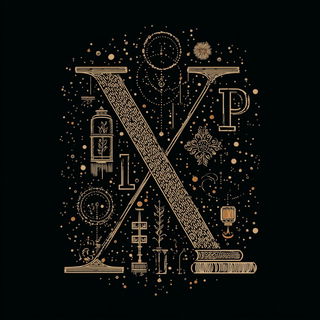 Spiralblack style, Midjourney V7: typographic composition with large letters