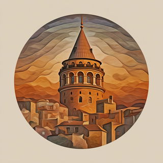 Harvest Bend style, Midjourney V7: bold minimalist logo design for Istanbul city municipal services