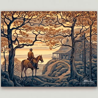 Harvest Bend style, Midjourney V7: classical 18th-century oil painting