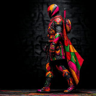 Hotpink Moldcraft style, Midjourney V7: concept art character design of retropunk steam knight