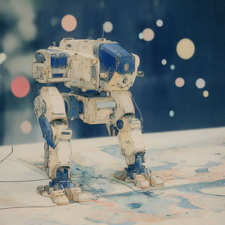 Floracontour style, Midjourney V7: cinematic shot from sci-fi movie