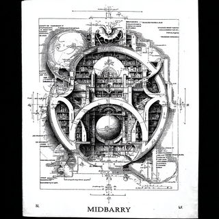 Schematic Theatricalism style, Midjourney V7: Midlibrary