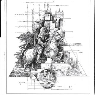 Schematic Theatricalism style, Midjourney V7: retro fairy-tale illustration