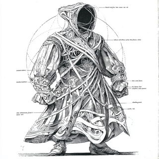 Schematic Theatricalism style, Midjourney V7: haute-couture fashion outfit