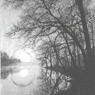 Schematic Theatricalism style, Midjourney V7: realistic landscape photograph of quiet dawn