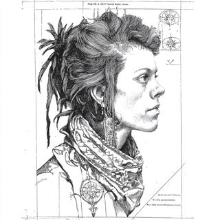 Schematic Theatricalism style, Midjourney V7: photographic portrait of female protagonist