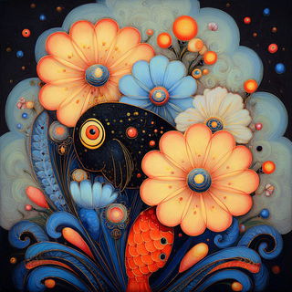Ornamentigrade style, Midjourney V7: creative pattern composition