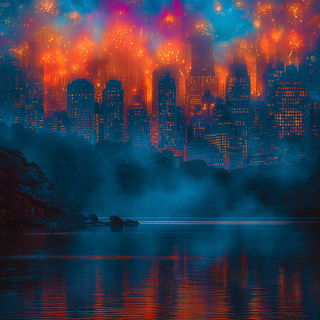 Mortarfall style, Midjourney V7: megacity with futuristic bioarchitecture