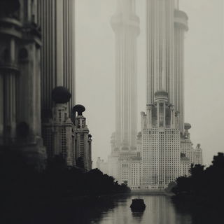 Scaleveil style, Midjourney V7: megacity with futuristic bioarchitecture