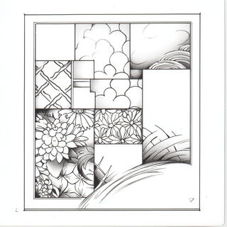 Portalflora style, Midjourney V7: creative pattern composition