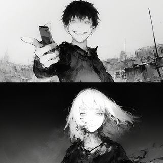 Raptorflow style, Midjourney V7: black-and-white manga comic strip