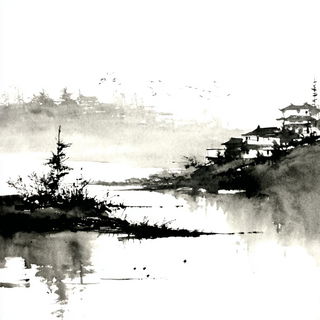 Raptorflow style, Midjourney V7: realistic landscape photograph of quiet dawn