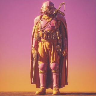 Backlightroom style, Midjourney V7: concept art character design of retropunk steam knight