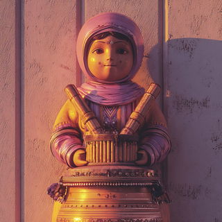 Backlightroom style, Midjourney V7: traditional folk art