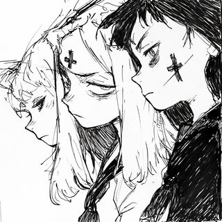Bloodrose Fairground style, Midjourney V7: black-and-white manga comic strip