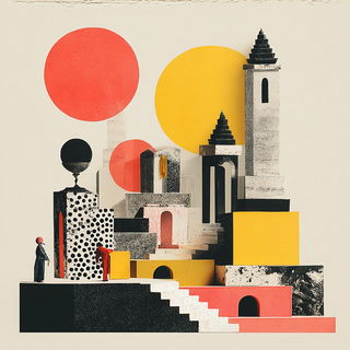Kermes Cutfield style, Midjourney V7: abstract 3D render