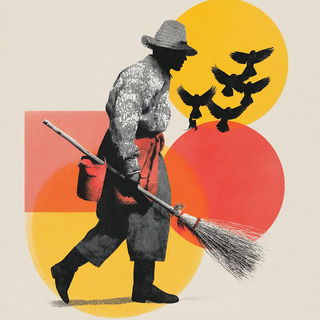 Kermes Cutfield style, Midjourney V7: traditional folk art
