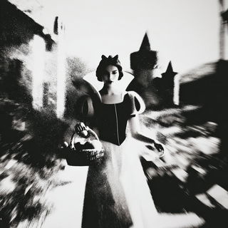 Needleflash style, Midjourney V7: retro fairy-tale illustration