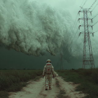 Vatfog style, Midjourney V7: cinematic shot from sci-fi movie