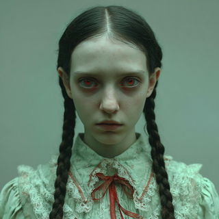 Vatfog style, Midjourney V7: photographic portrait of female protagonist